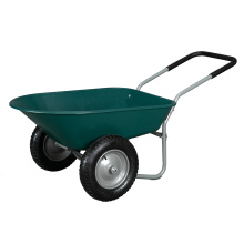 146*62*65cm Garden Transport Iron Wood Double Wheel Garden Dump Cart